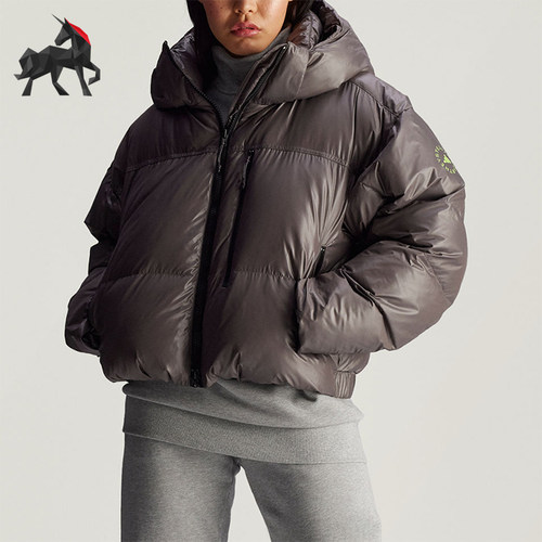 Adidas/阿迪达斯正品SMC联名女士防风透湿宽松经典连帽棉服IW9841