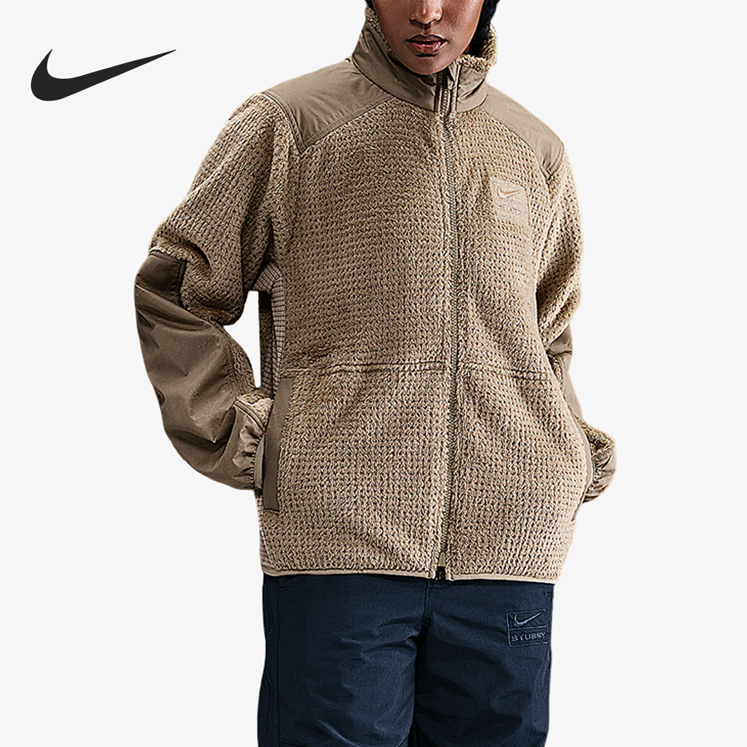 Nike/耐克官方正品男女加绒立领全拉链式长袖夹克HQ8525-223