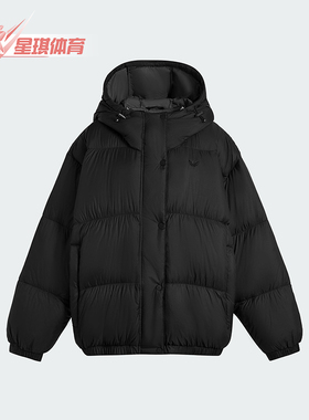 Adidas/阿迪达斯正品三叶草女士经典连帽宽松保暖羽绒服KG4915