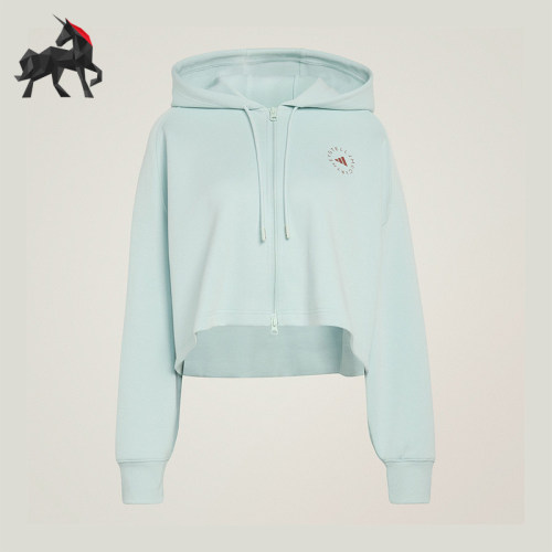 Adidas/阿迪达斯正品SMC新款女浅蓝色运动生活经典夹克外套JZ0655