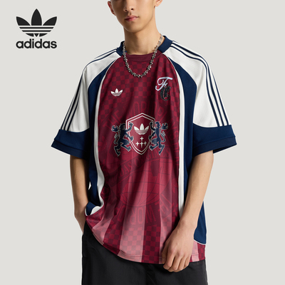 Adidas/阿迪达斯官方正品男士球衣风宽松运动休闲短袖T恤KY2161
