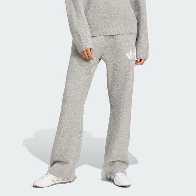 Adidas/阿迪达斯正品三叶草女士休闲针织阔腿耐穿运动长裤KF2534