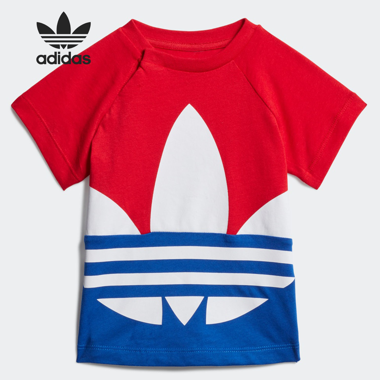 Adidas/阿迪达斯正品三叶草婴童运动短袖T恤 GD2633 GE1968