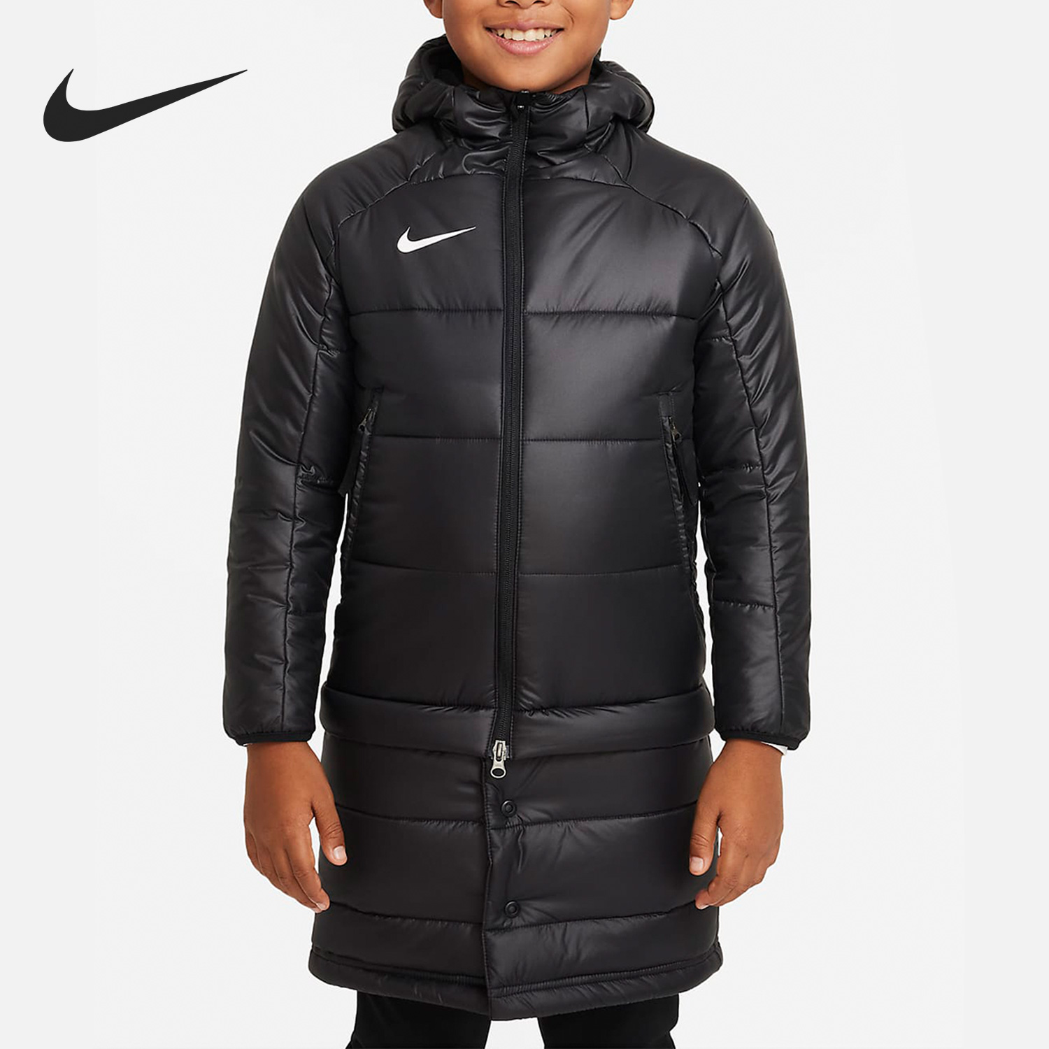 Nike/耐克正品足球运动大童休闲舒适保暖连帽棉服DJ6363-010
