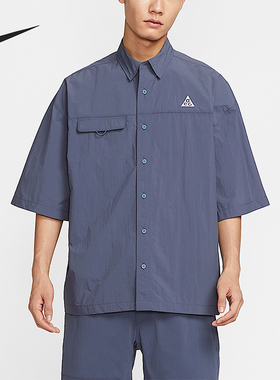 Nike/耐克正品2025夏季款男士翻领梭织经典轻盈衬衫HJ2884-437
