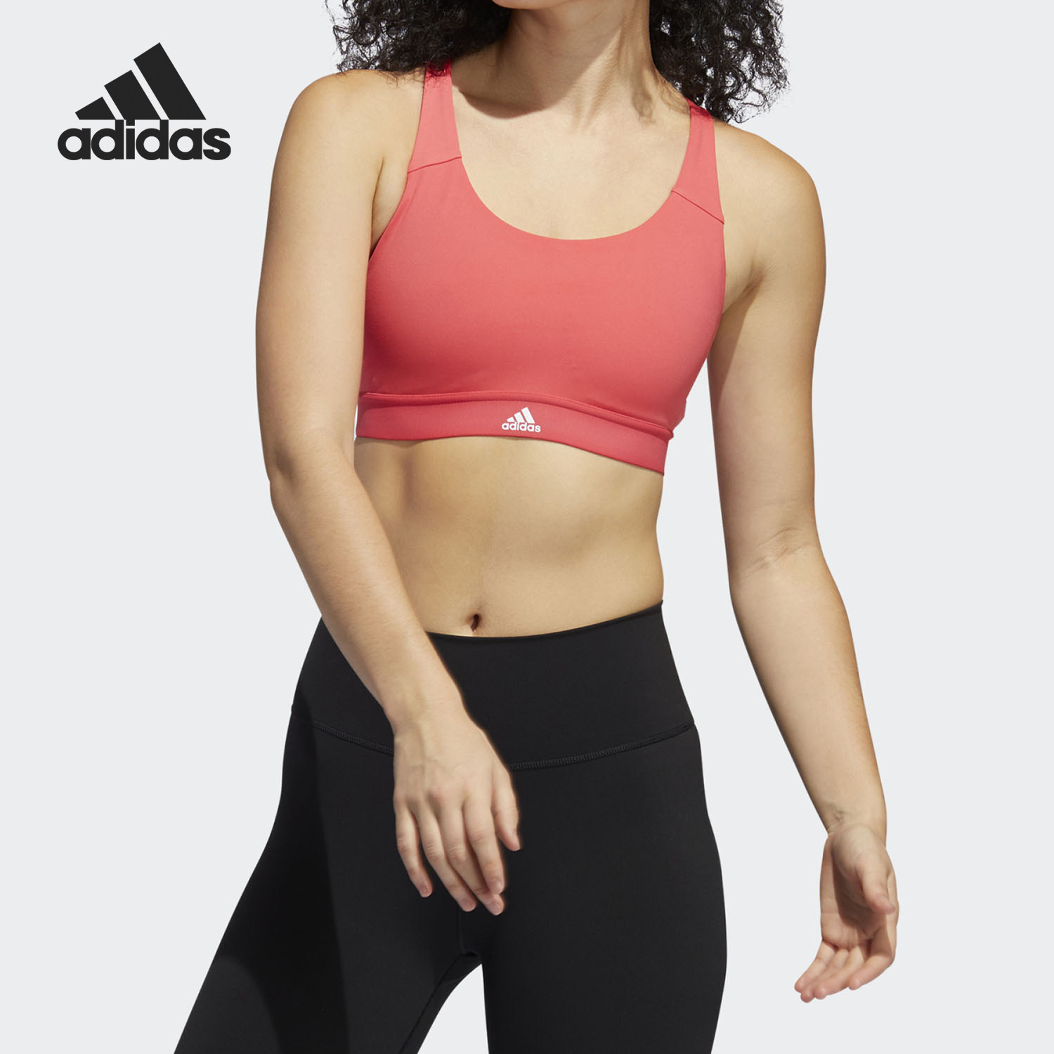 Adidas/阿迪达斯官方正品CIR MED SUP BRA女士训练运动内衣FJ7338