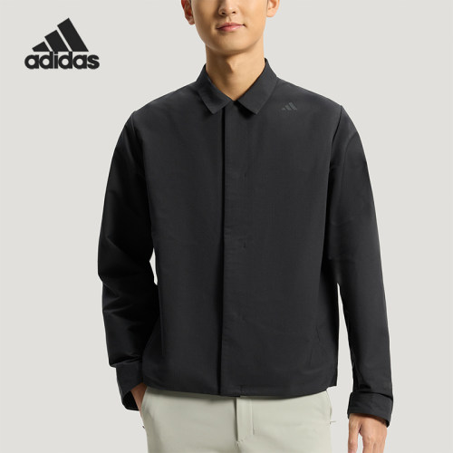 Adidas/阿迪达斯正品武宗系列新款男黑色经典亲肤夹克外套KG0840