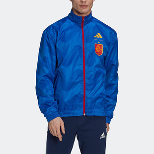 Adidas/阿迪达斯正品西班牙队双面穿男子足球舒适运动夹克 HE8920
