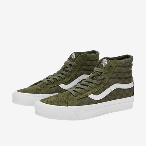 Vans/范斯男女新款高帮耐磨防滑经典棋盘格运动休闲板鞋VN0A4BVB