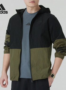 Adidas/阿迪达斯正品M FI WV WB男士针织拼接训练外套JD4943