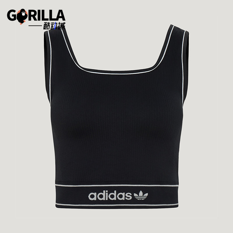 Adidas/阿迪达斯正品女士经典时尚透气休闲运动背心T恤LF4590