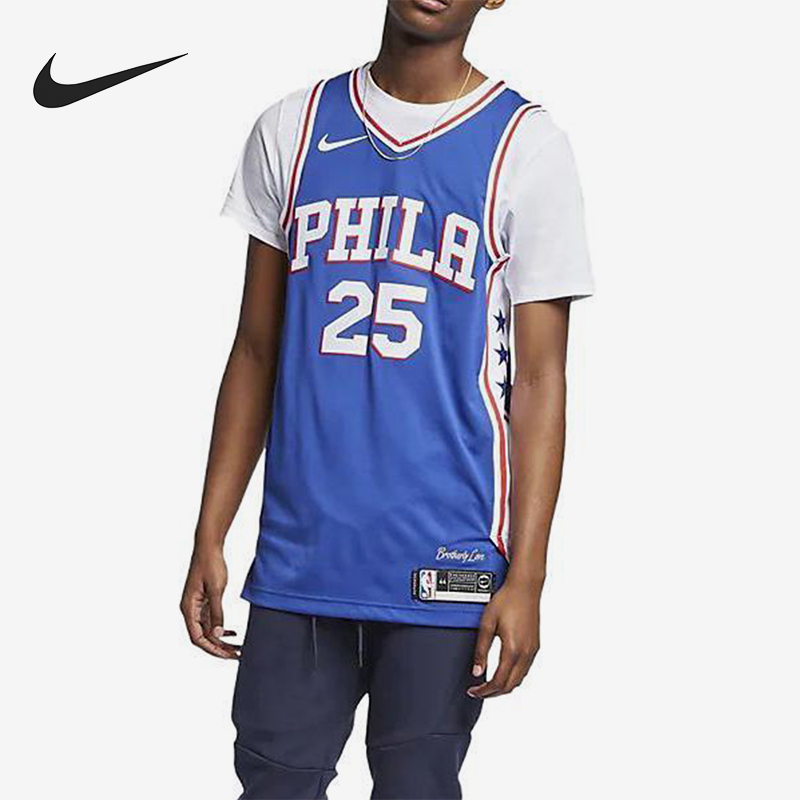 Nike/耐克正品NBA AU男士球员版篮球球衣经典背心T恤AV2688-495