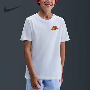 短袖 Nike 耐克正品 Sportswear大童图案印花时尚 100 HV5212