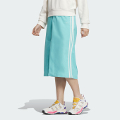 Adidas 26夏三叶草女士宽松透气前开衩半身裙JE3494 阿迪达斯正品