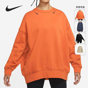 DD5611 女子加绒圆领宽松运动卫衣套头卫衣 206 耐克正品 Nike