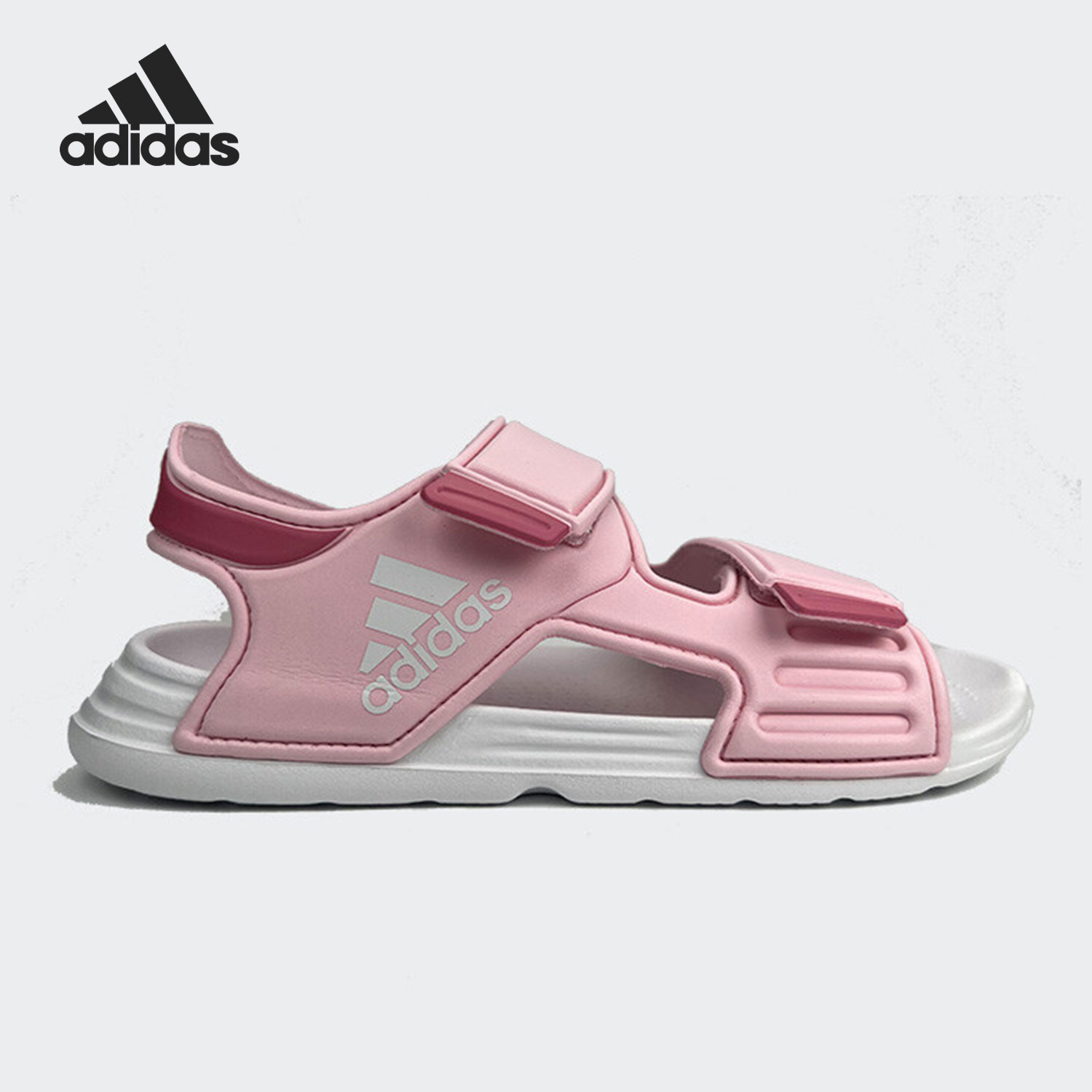 Adidas/阿迪达斯官方正品夏季新款儿童运动露脚趾沙滩凉鞋GV7801