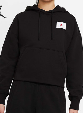 Nike/耐克正品JORDAN FLIGHT 女子起绒套头连帽衫卫衣 DB9067-010