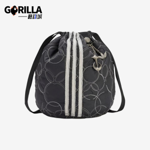 Adidas/阿迪达斯正品PadedBag新款黑色收纳便携单肩包KC2238