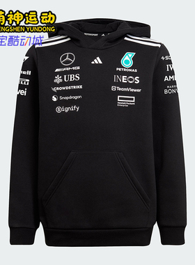 Adidas/阿迪达斯正品2025新款大童经典宽松户外连帽卫衣JX0683