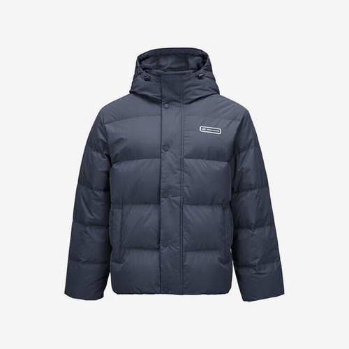 Skechers/斯凯奇正品秋冬新款男女连帽梭织短款鸭绒羽绒服
