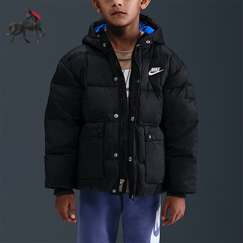Nike/耐克正品Premium小童连帽休闲保暖简约运动羽绒服IQ9995-010