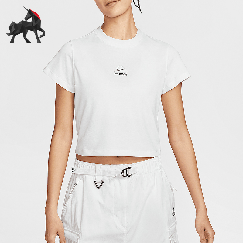 Nike/耐克正品2025夏季款女士短款透气经典针织修身T恤HM6085-121