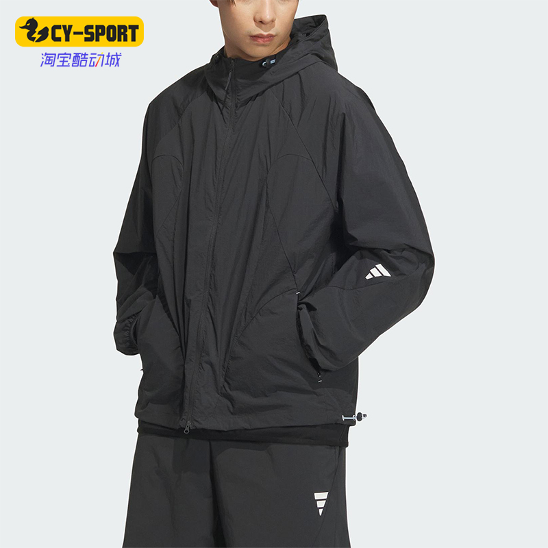 Adidas/阿迪达斯正品2025男士梭织经典宽松运动轻薄外套JZ8713