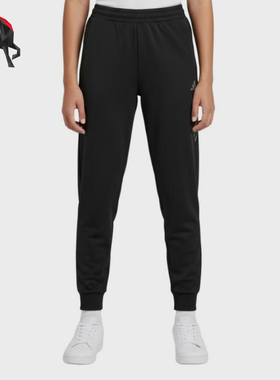 Adidas/阿迪达斯正品新款儿童黑色简约束脚经典休闲长裤KG5972