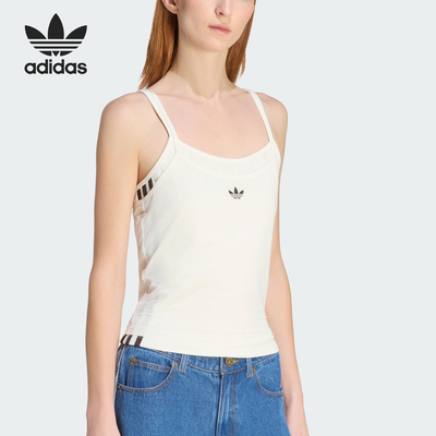 Adidas/阿迪达斯正品三叶草女士圆领休闲运动修身背心T恤KW4525