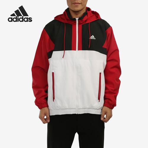 Adidas秋季新款男子运动连帽夹克