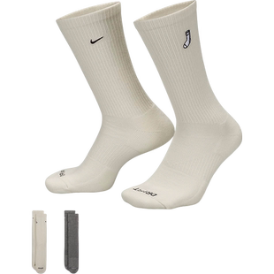 Nike/耐克官方正品当季新款男女时尚透气休闲高筒袜两双装FB5709