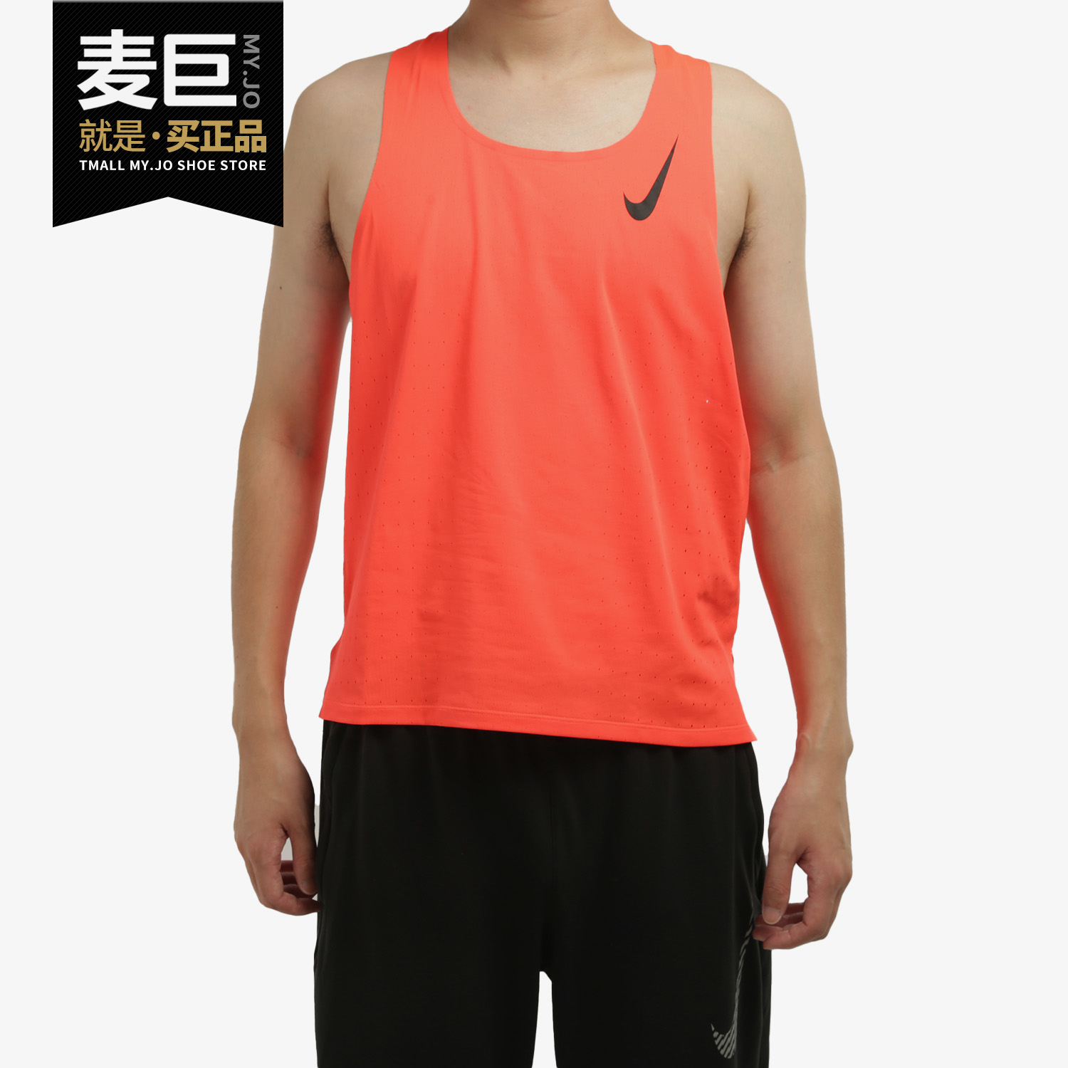 Nike/耐克正品夏季男子透气圆领跑步训练运动无袖背心 CJ7836