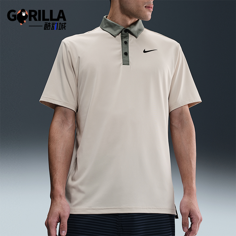 Nike/耐克正品Tour Dri-FIT男士高尔夫翻领经典短袖T恤FZ7502-104