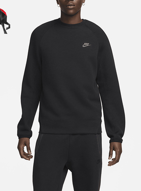 Nike/耐克正品春秋男士运动宽松针织圆领透气长袖卫衣FB7916-010