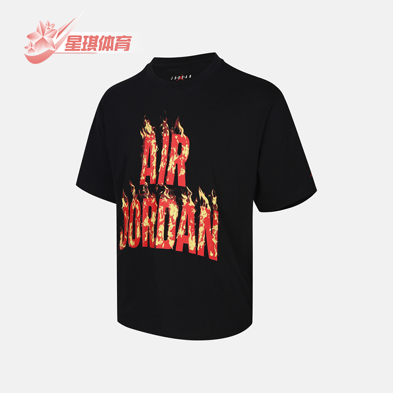 Nike/耐克正品JORDAN男士运动圆领套头印花休闲短袖IQ6957-010