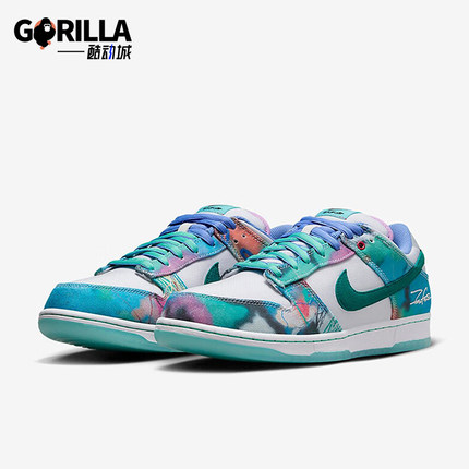 Nike/耐克正品Dunk SB Low女士经典时尚扎染板鞋HF6061-400