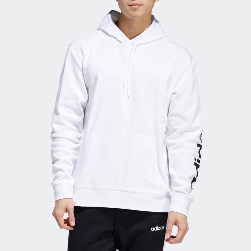 休闲连帽加绒套头卫衣