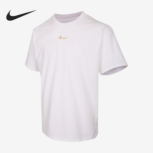 Nike/耐克官方正品AjaWilson新款男白色休闲篮球T恤IH7722-100