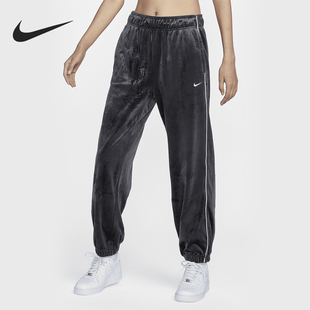 Nike/耐克正品当季女士运动中腰平绒保暖长裤FZ3683-010