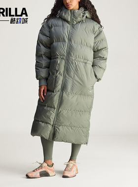 Adidas/阿迪达斯正品SMC新款女灰绿宽松保暖夹克外套KA7427