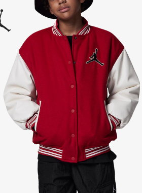 Nike/耐克正品Jordan大童时尚拼接立领运动夹克外套FV6043