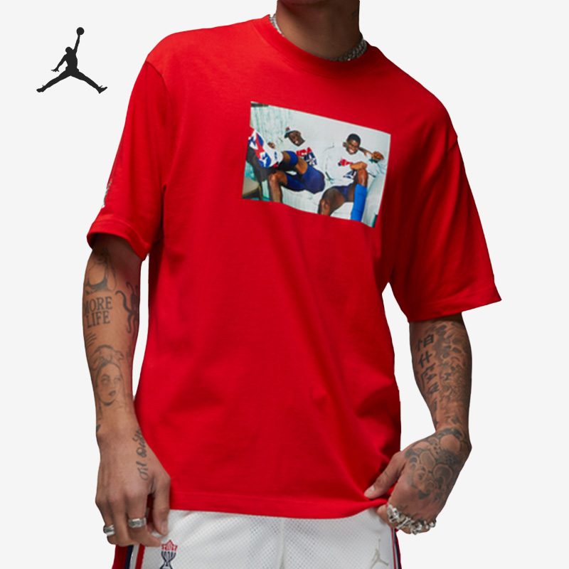 Nike/耐克正品JORDAN男子运动欧文印花篮球短袖T恤DR2951-657