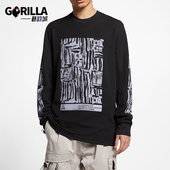 耐克正品 卫衣BQ7205 休闲男士 印花运动长袖 010 圆领时尚 Nike