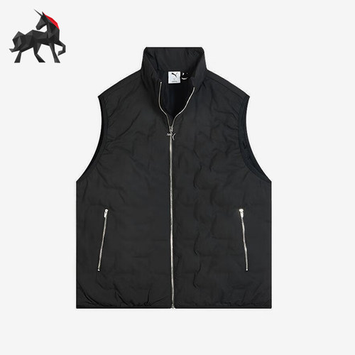 Puma/彪马正品男士拒水轻盈保暖立领休闲羽绒马甲635758-01