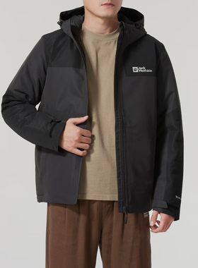 Jack wolfskin/狼爪正品24秋冬男士保暖连帽棉服A61872A-6350