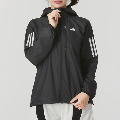 阿迪达斯女士梭织连帽夹克外套