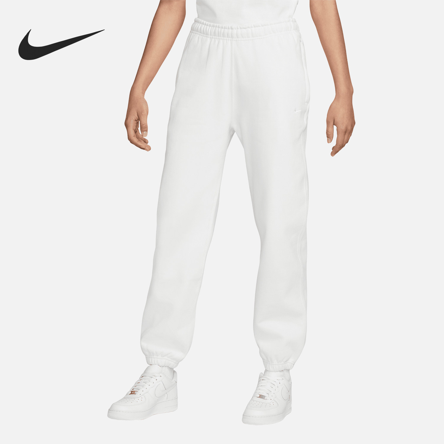 Nike/耐克正品Solo Swoosh女士束脚简约针织长裤CW5565-121