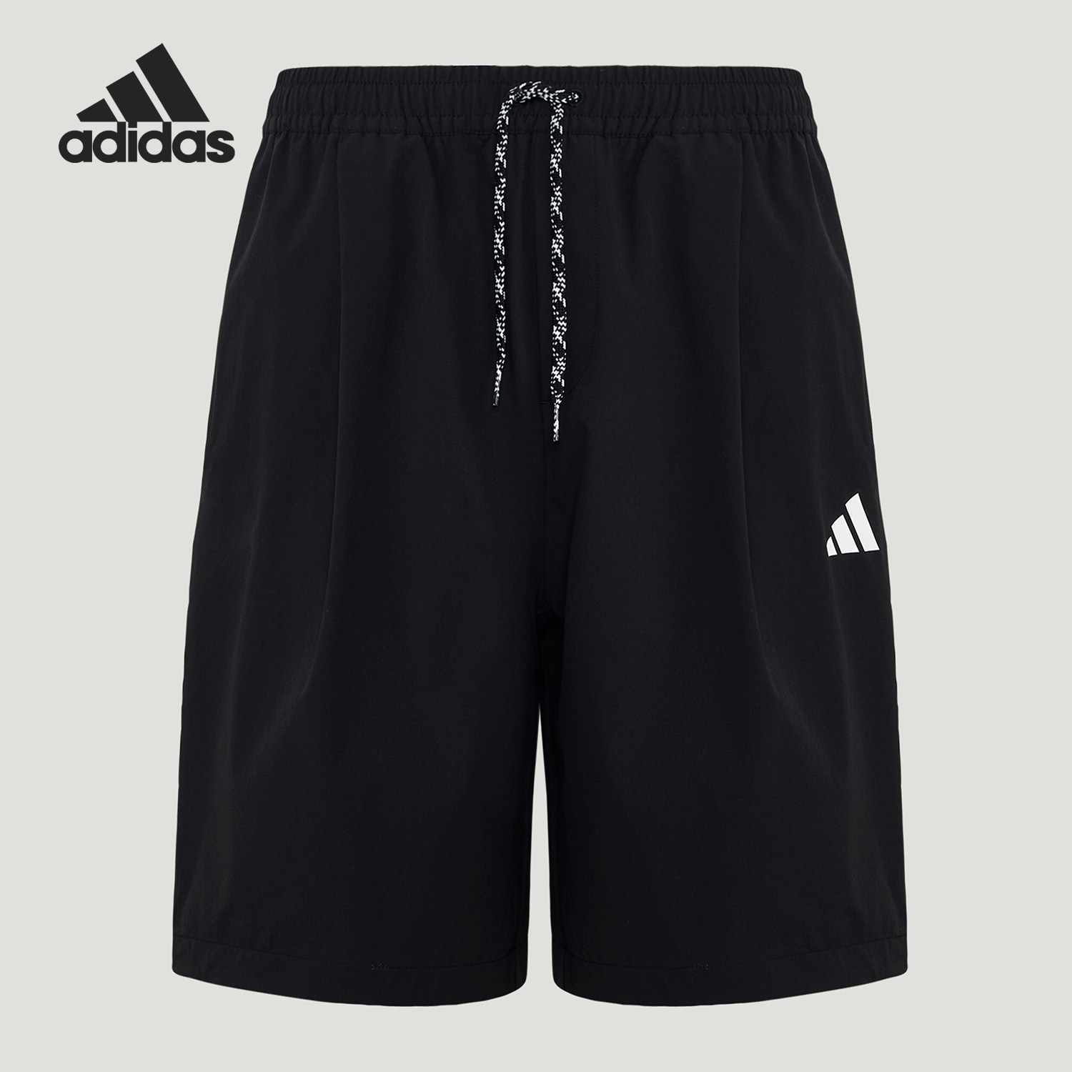 Adidas/阿迪达斯官方正品男士梭织宽松抽绳休闲运动短裤KU3149 - 实物图