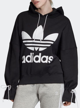 Adidas/阿迪达斯 三叶草19冬季新品女子休闲连帽卫衣套头衫EC1897