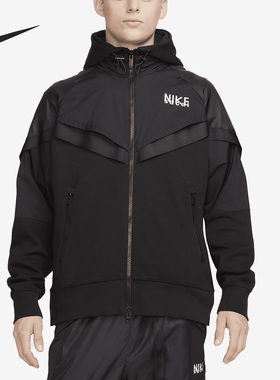 Nike/耐克正品春季新款男女同款运动拉链连帽外套 DQ9030-010